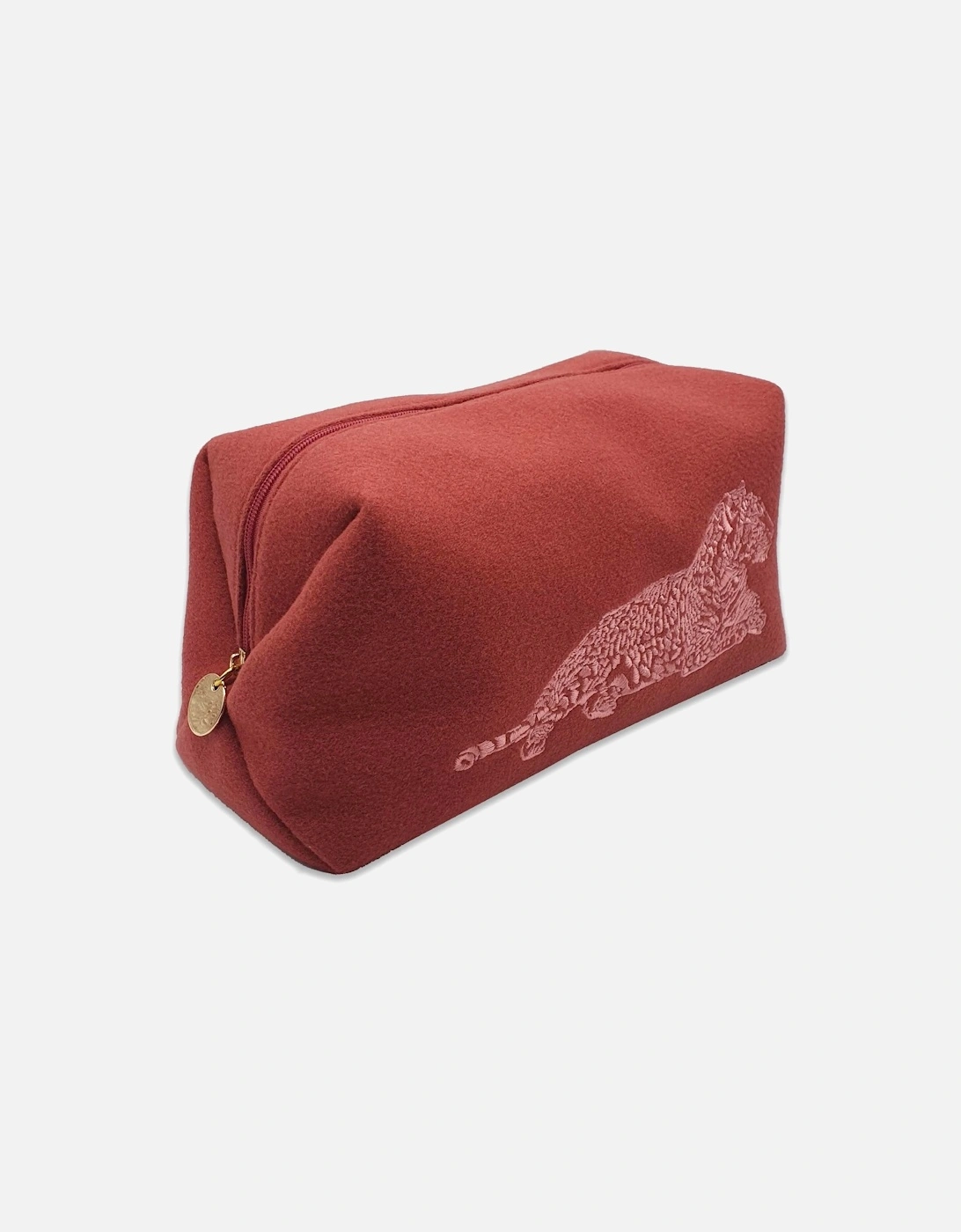 Lily Felt Wash Bag - Coral, 4 of 3