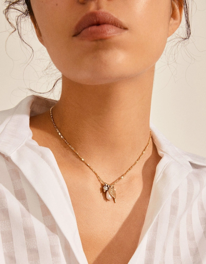 MORGAN necklace w/charms gold-plated