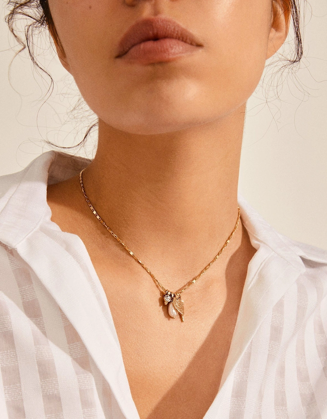 MORGAN necklace w/charms gold-plated