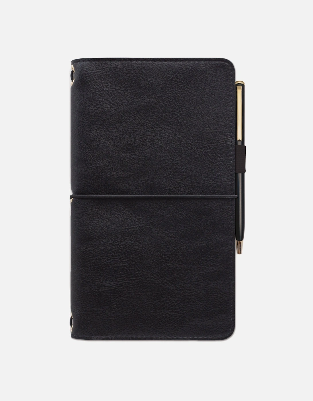 Vegan Leather Planner with Pen - Black, 3 of 2