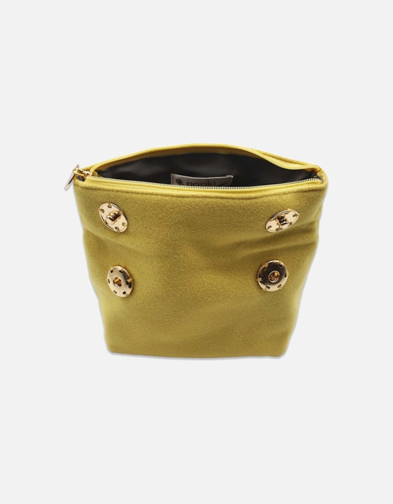 Charlotte Felt Make-Up Bag - Lemon