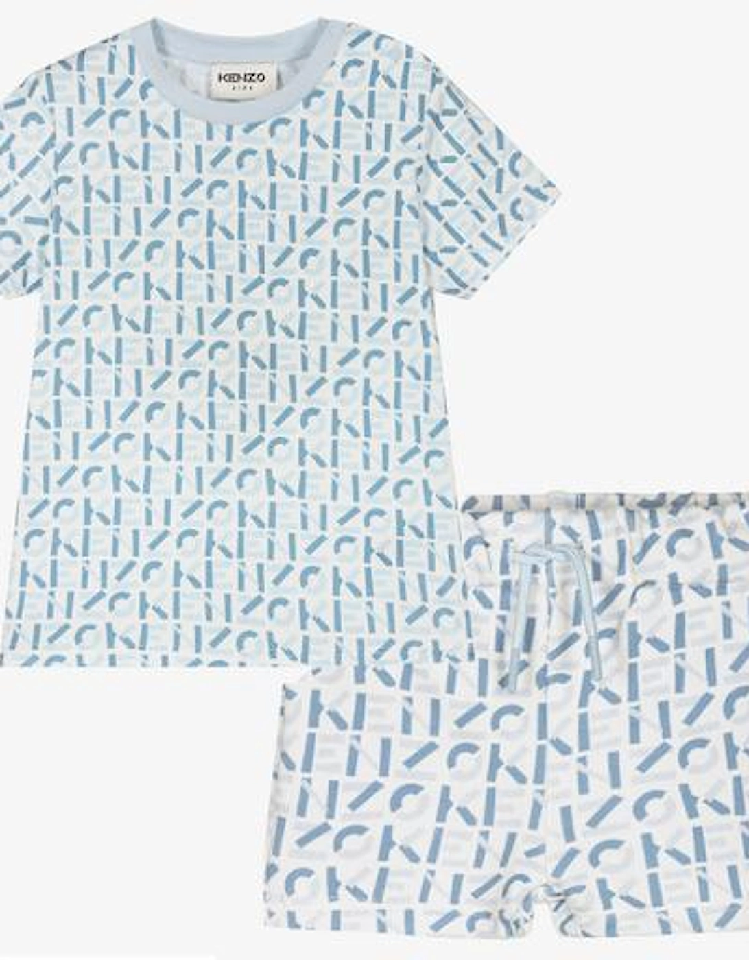 Kids Baby Boys White Logo T-Shirt & Shorts Set, 4 of 3