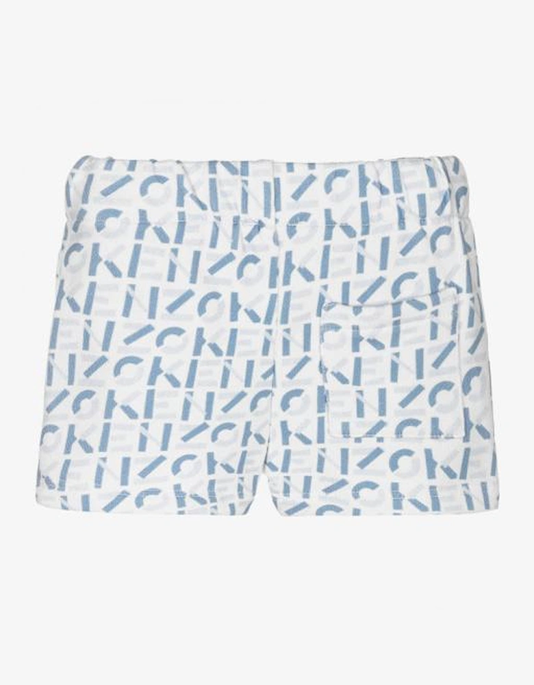 Kids Baby Boys White Logo T-Shirt & Shorts Set