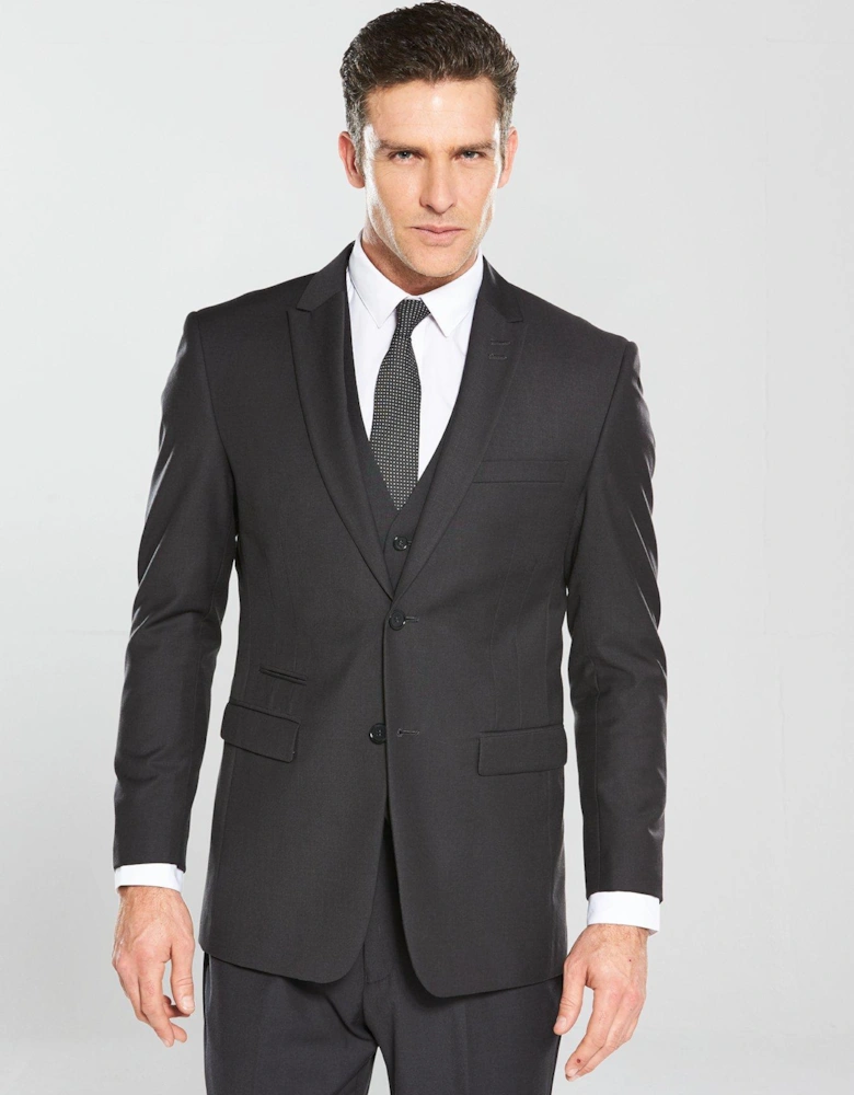 Madrid Tailored Fit Jacket - Charcoal