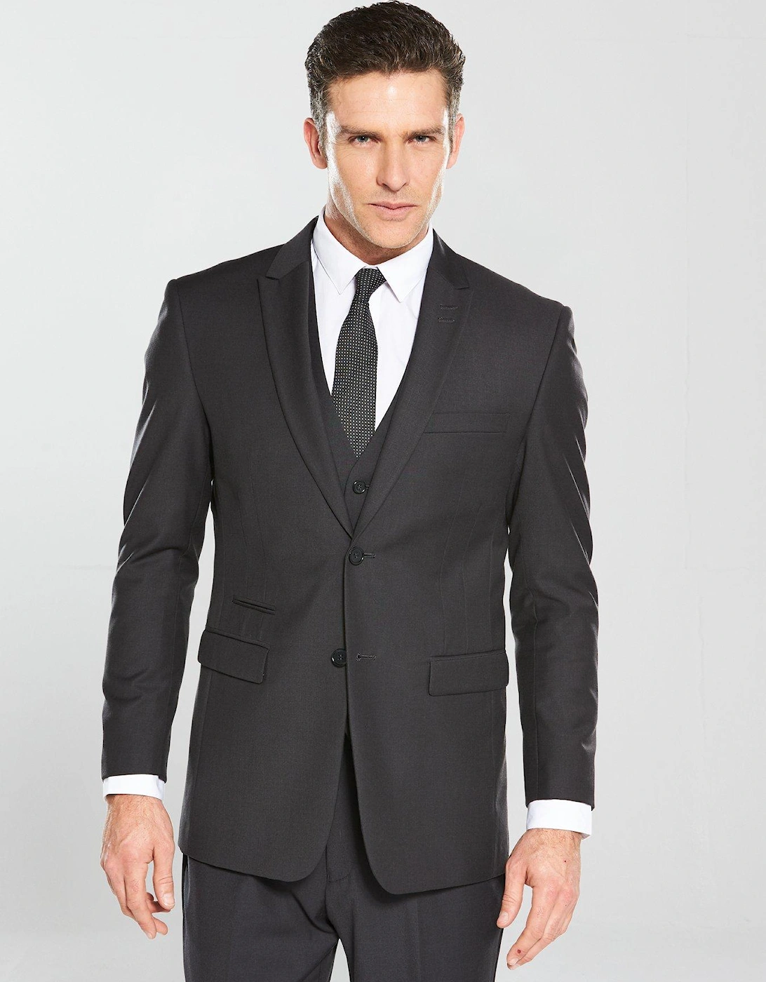 Madrid Tailored Fit Jacket - Charcoal, 2 of 1