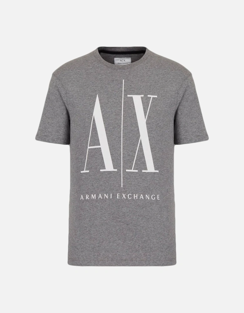 A|X Large Logo Mens T Shirt Heather Grey