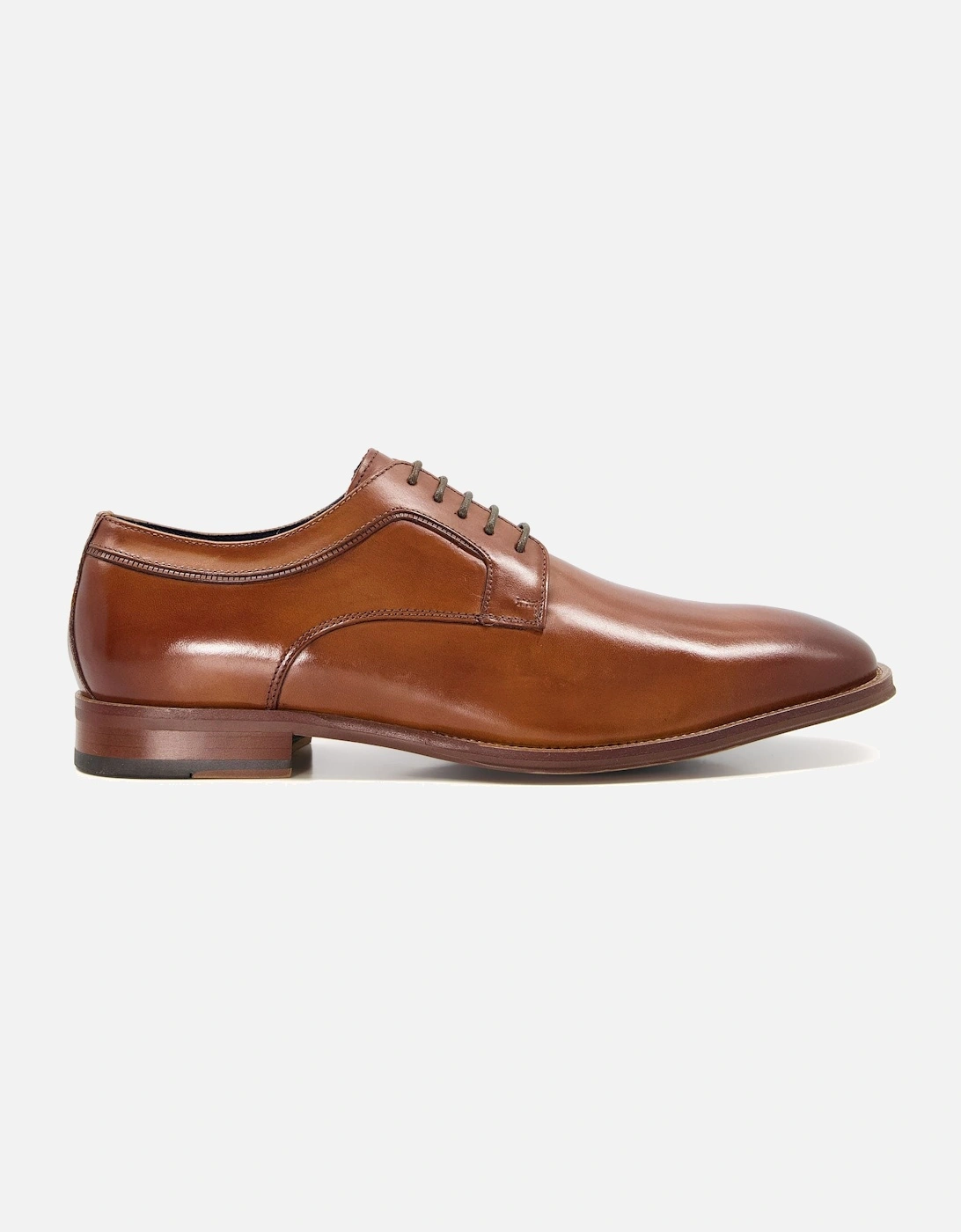 Mens Wide Fit Sparrows - Leather Lace-Up Gibson Shoes