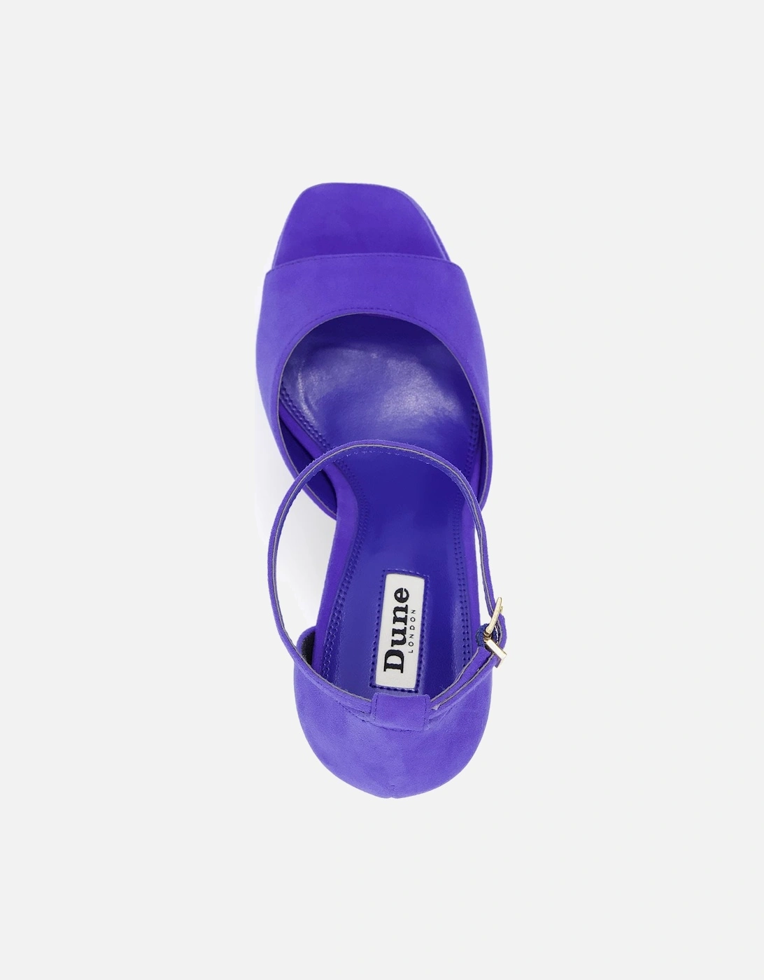Ladies Mega - Suede Flare-Heeled Platform Sandals