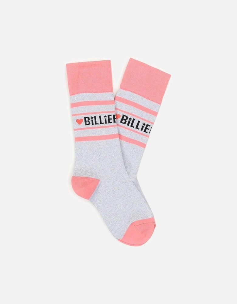 Girls Pink Heart Socks