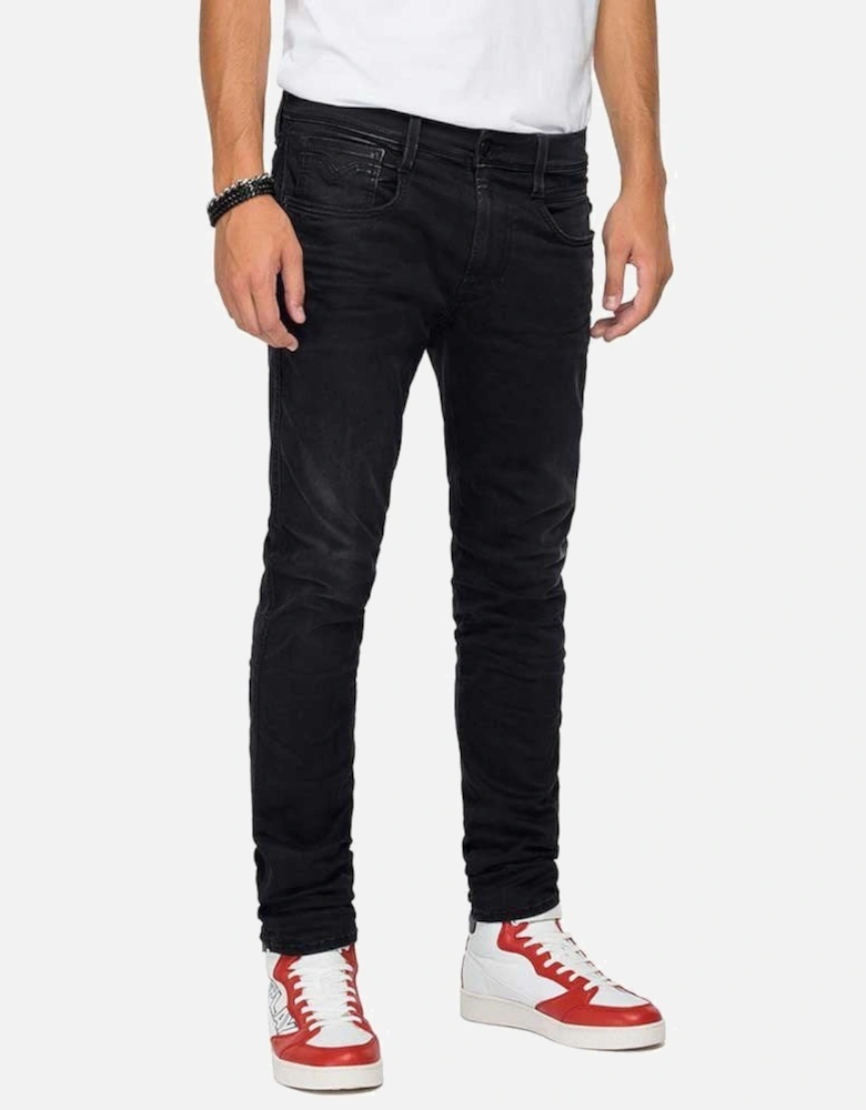 Anbass Hyperflex Black Stretch Slim Fit Jeans