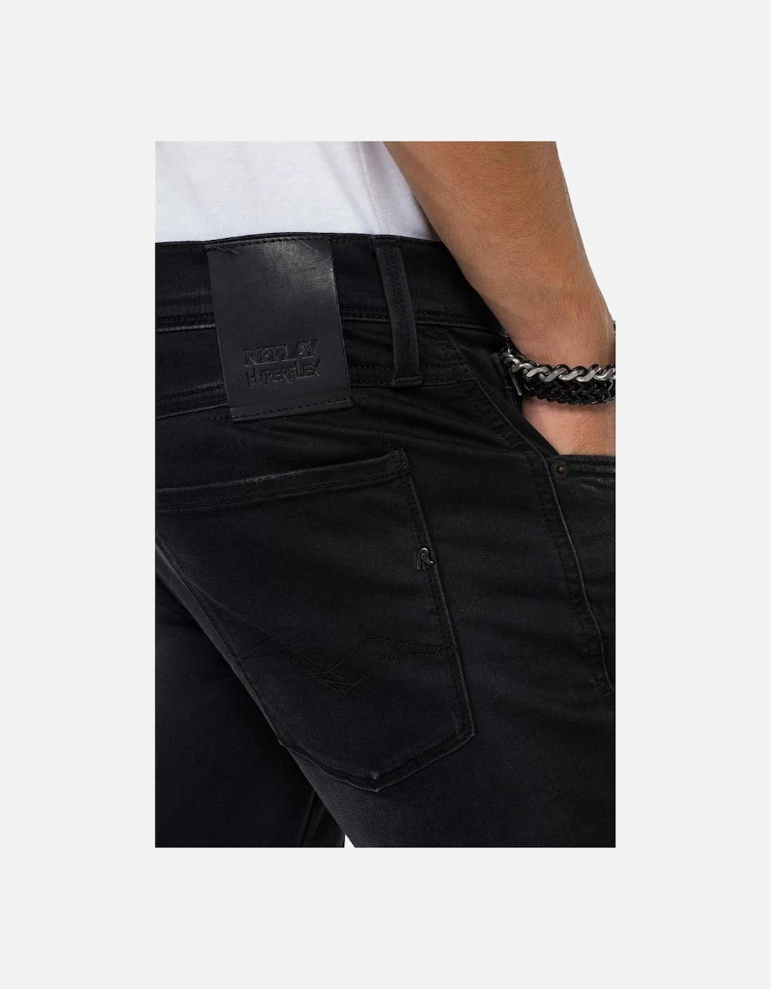 Anbass Hyperflex Black Stretch Slim Fit Jeans