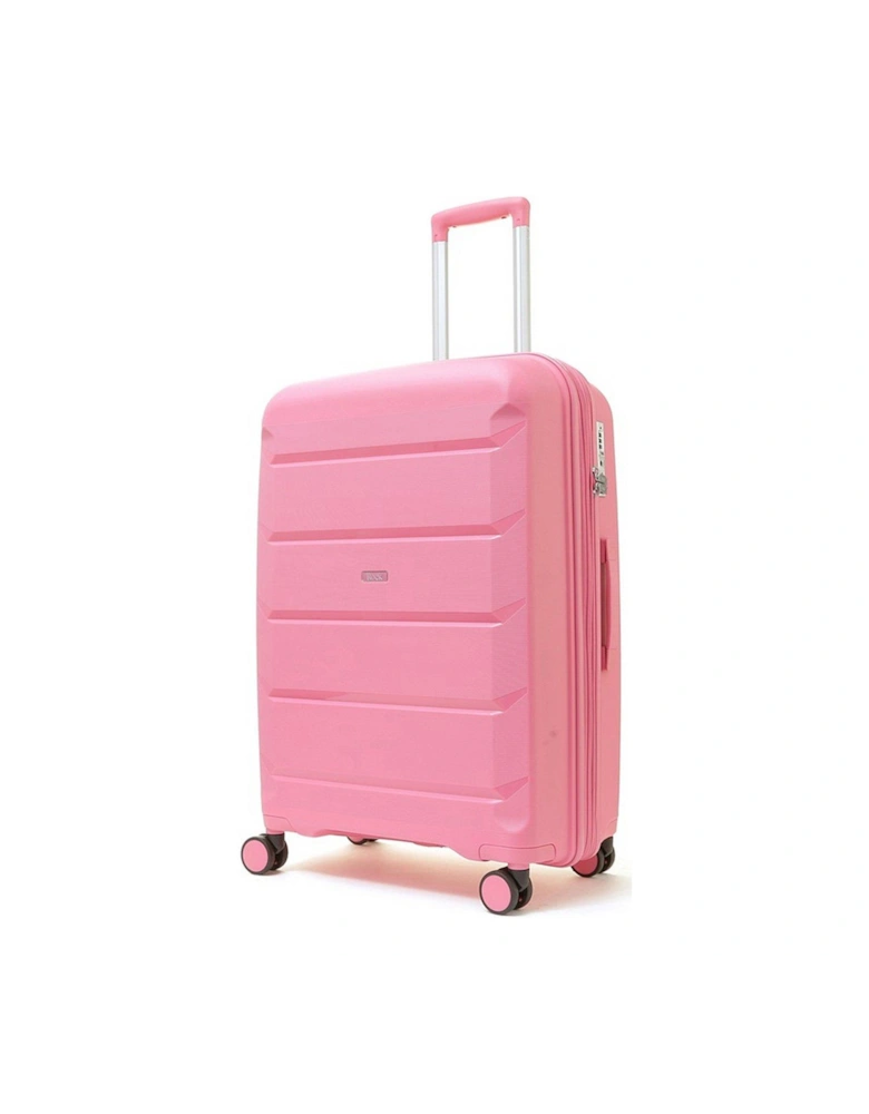 Tulum 8 Wheel Hardshell Medium Suitcase - Bubblegum Pink