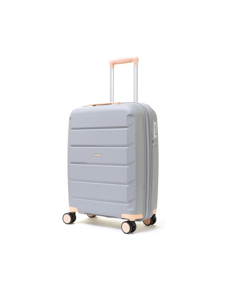 Tulum 8 Wheel Hardshell Cabin Suitcase - Grey