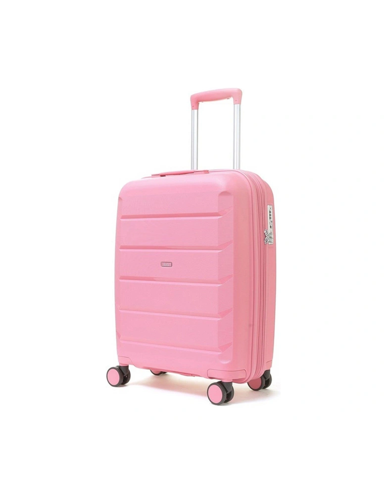 Tulum 8 Wheel Hardshell Cabin Suitcase - Bubblegum Pink