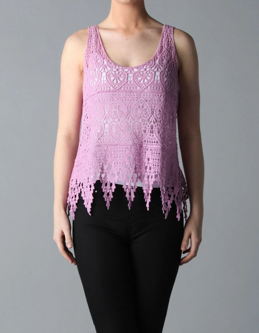 Pink Crotchet Lace Top, 2 of 1
