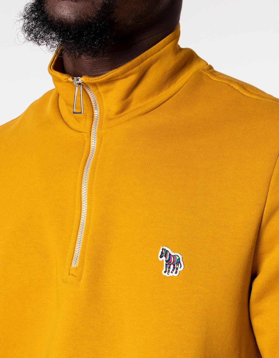 Quarter Zip Zebra Logo Sweatshirt