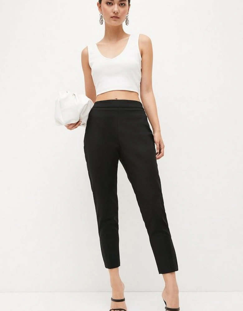 Petite Essential Techno Woven Crop Trousers