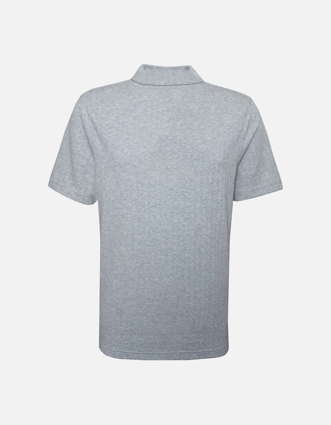 Men's Grey Speysid Textured Zip Polo Shirt