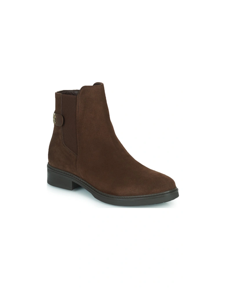 Coin Suede Flat Boot