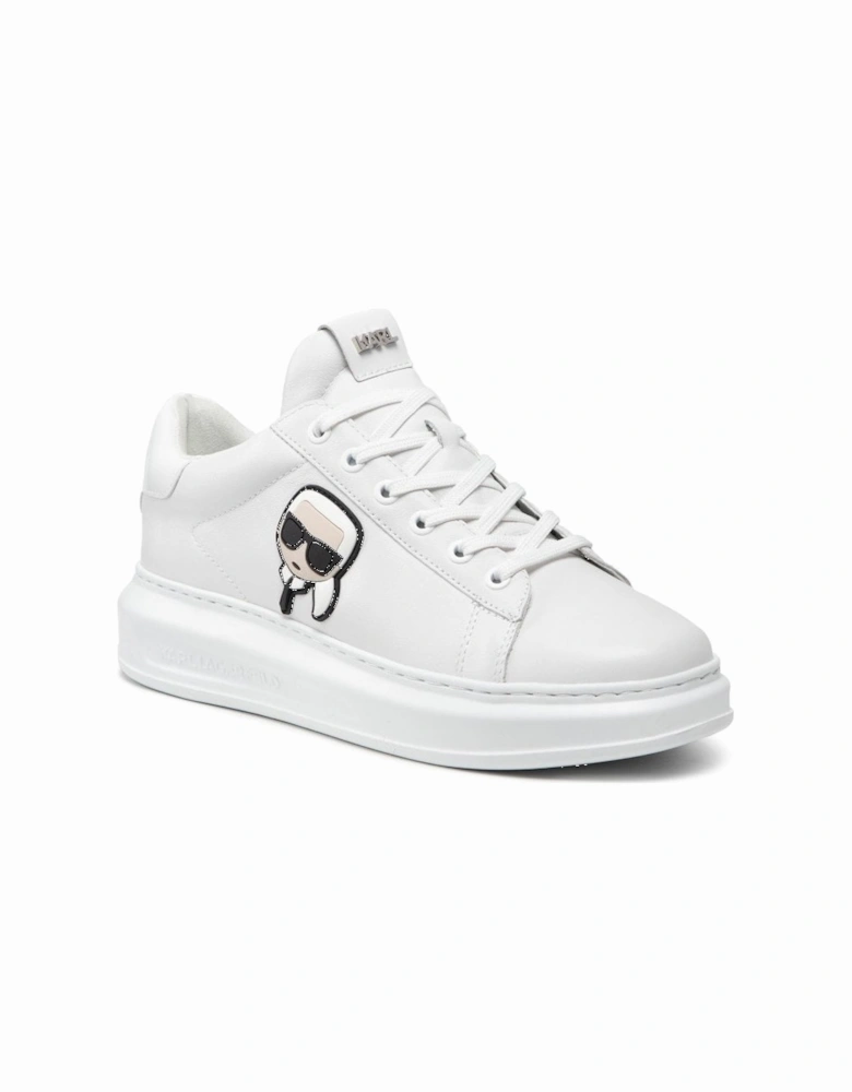 Kapri Doll Ikonic Logo White Leather Trainer