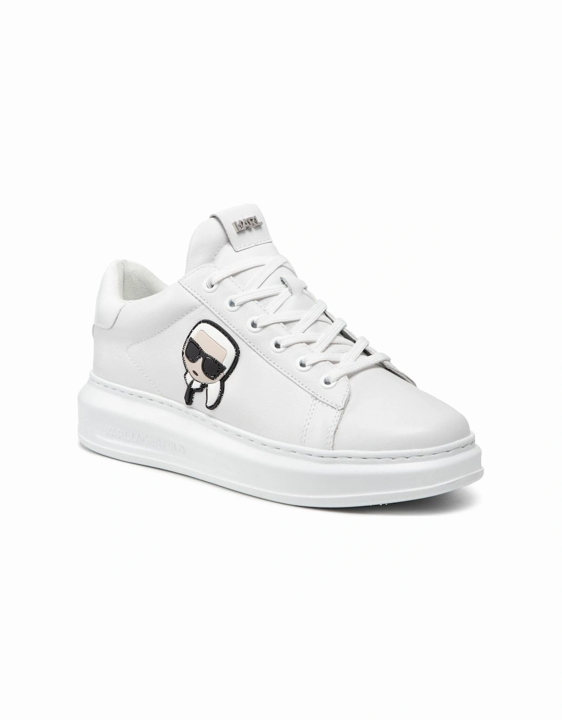 Kapri Doll Ikonic Logo White Leather Trainer, 5 of 4