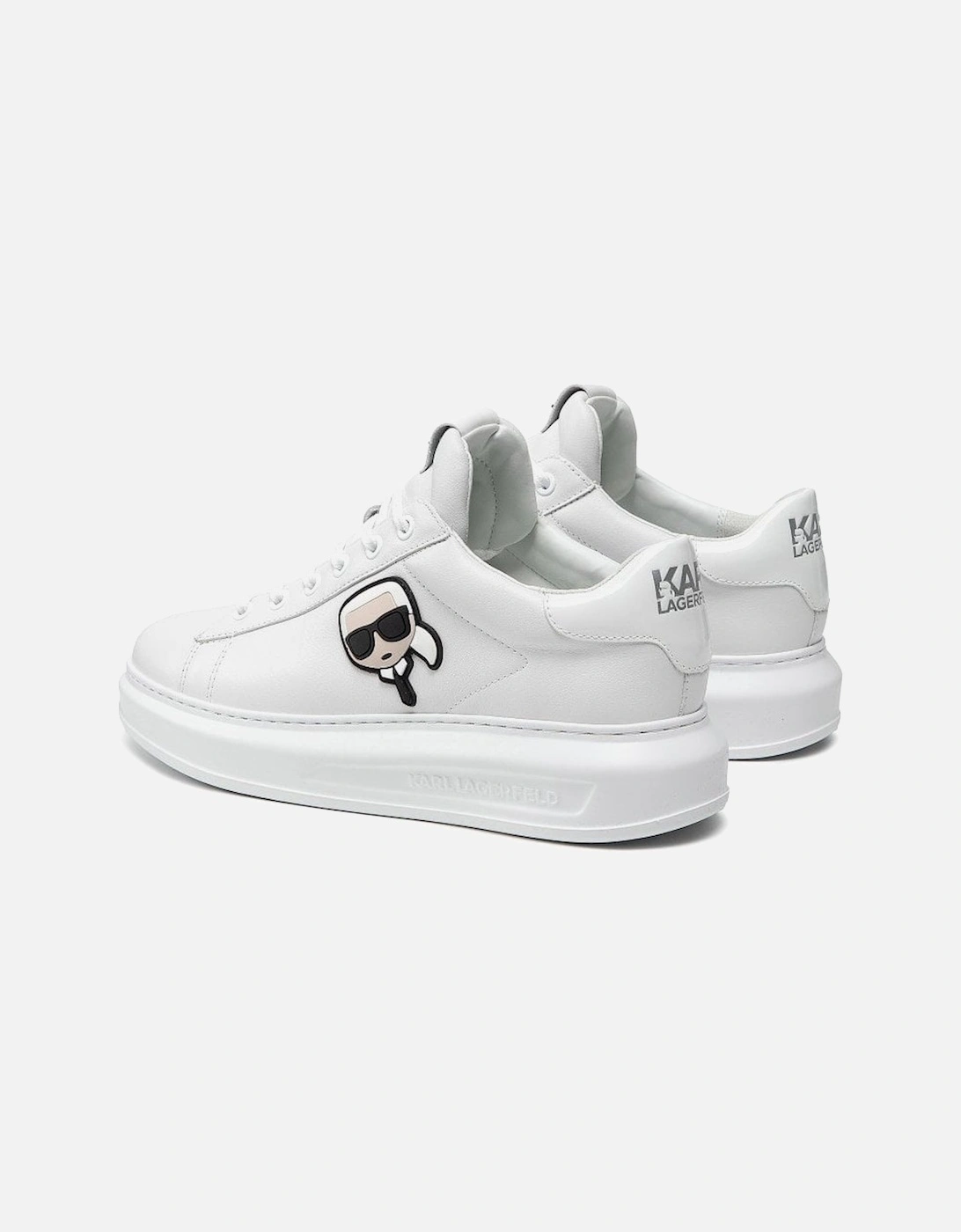 Kapri Doll Ikonic Logo White Leather Trainer