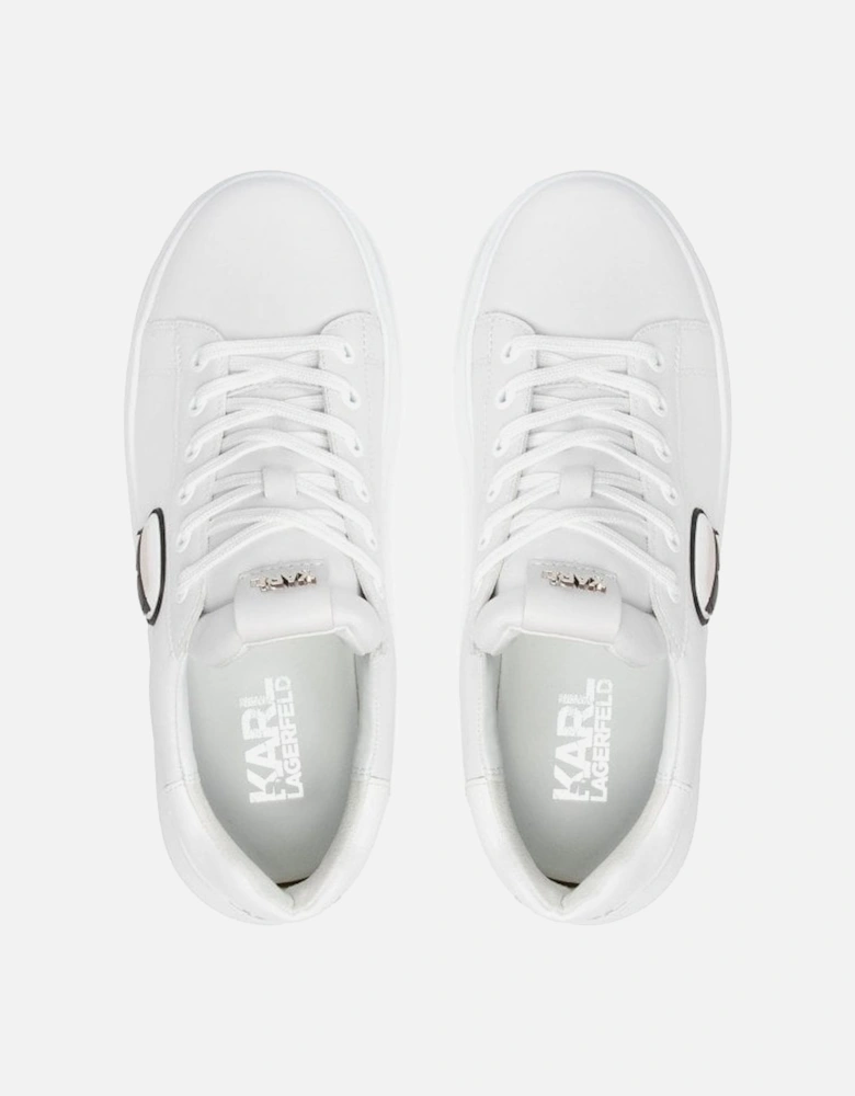 Kapri Doll Ikonic Logo White Leather Trainer