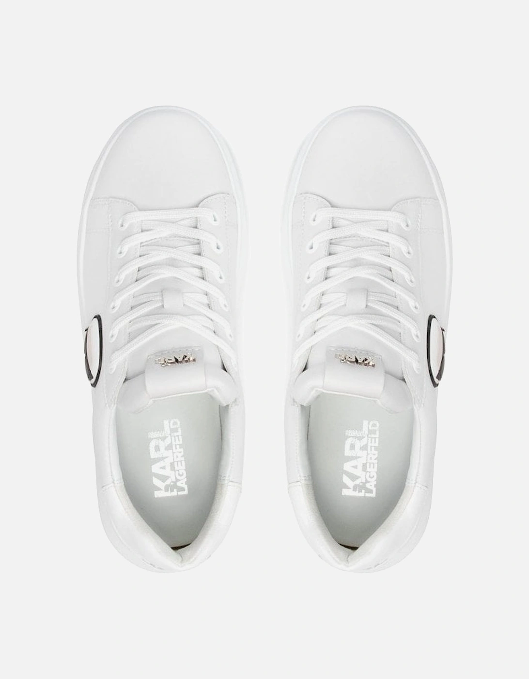 Kapri Doll Ikonic Logo White Leather Trainer