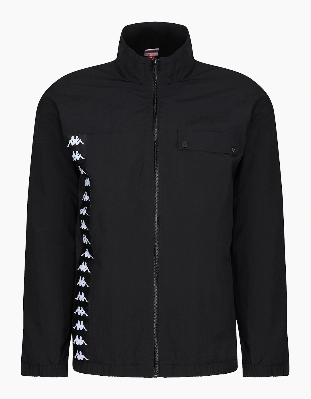 Kappa Men's Banda Edou Logo Trim Zip Jacket | Black - Size: 38/Regular