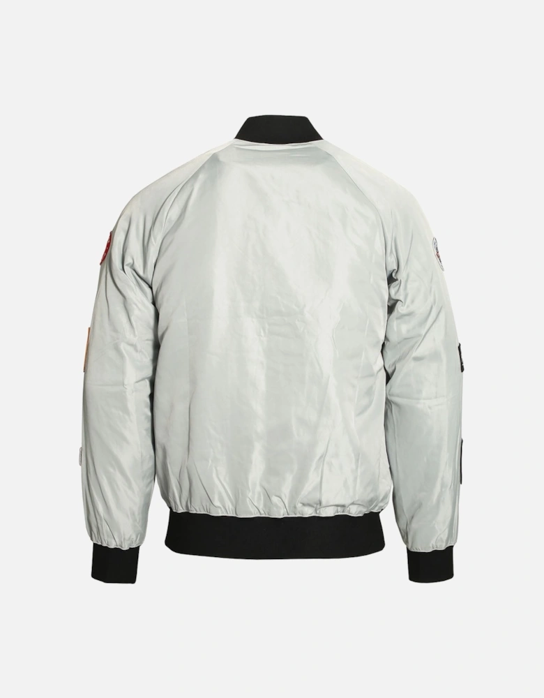 Patches Bomber Jacket | Grey