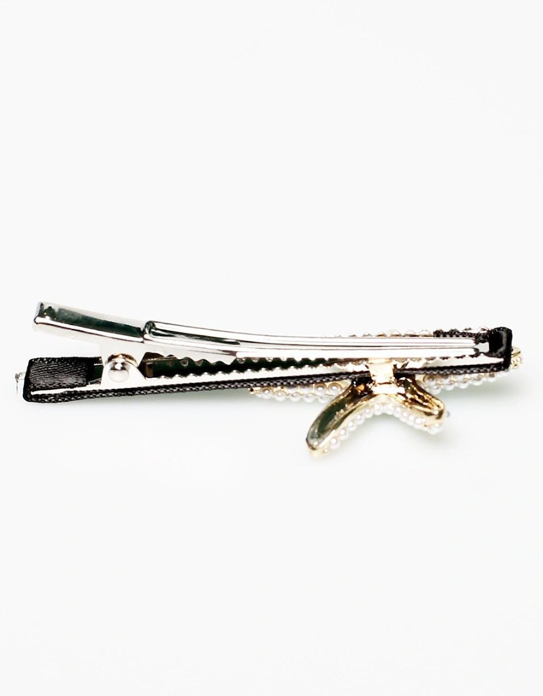 LuLu Silver-Tone Pearl Embellished Hair Clip