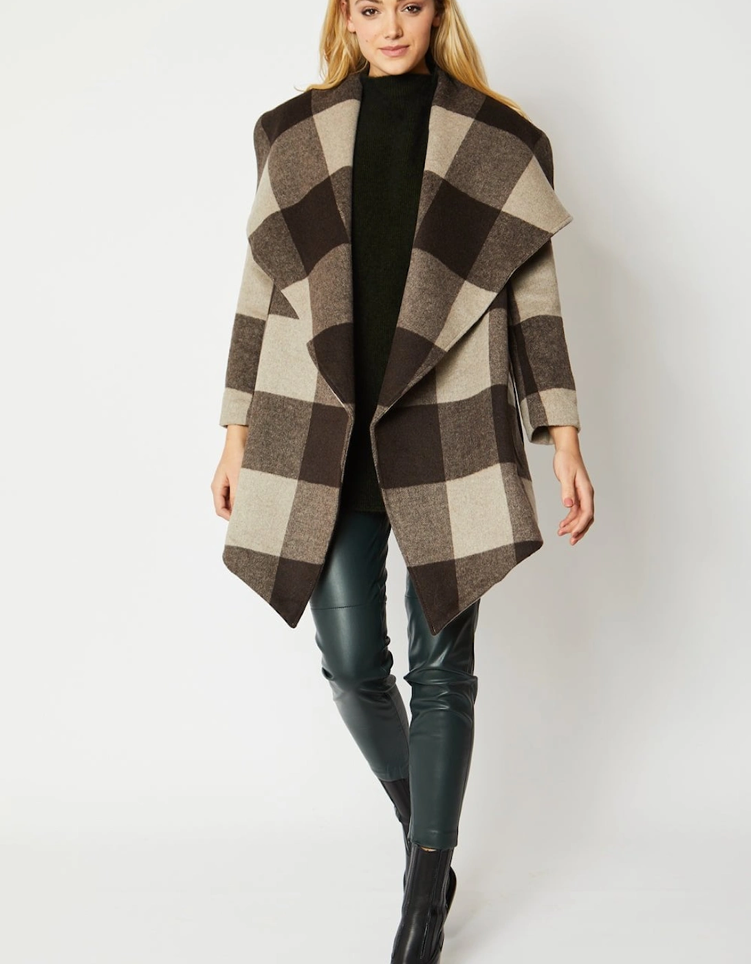 Cashmere Blend Check Coat, 2 of 1