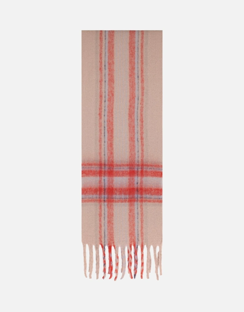 Red Tartan Tassel Scarf