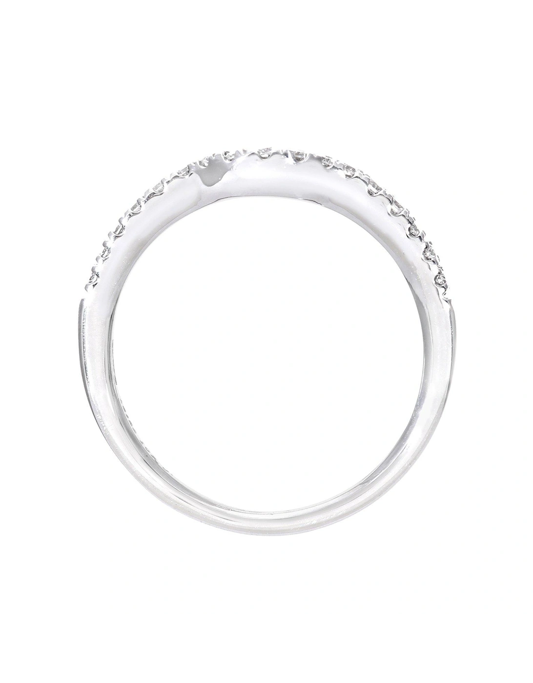 9ct White Gold 20 Point Diamond Shaped Eternity Ring