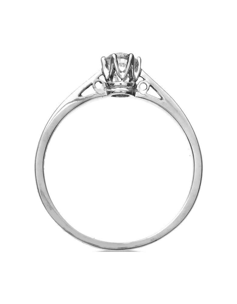 9 Carat White Gold 25pt Diamond Solitaire Ring