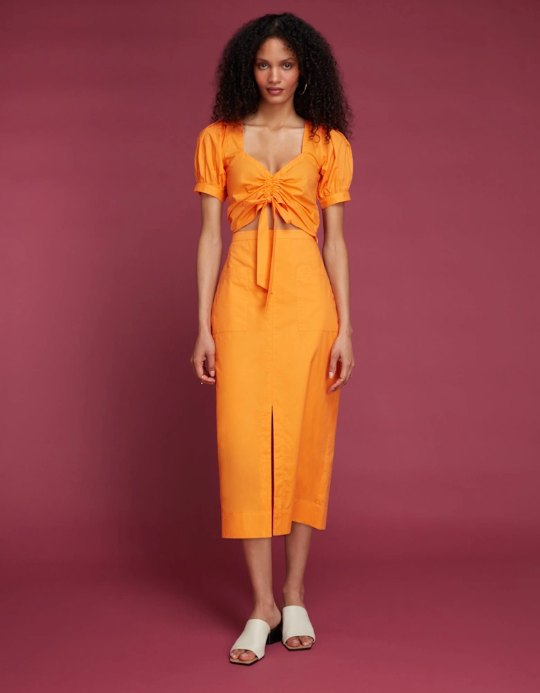 Hilda Midi Skirt in Orange