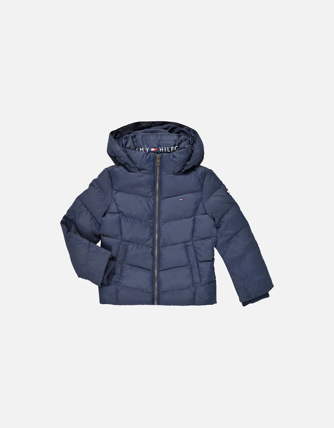 Girls Navy Blue Puffer Jacket (small on size)