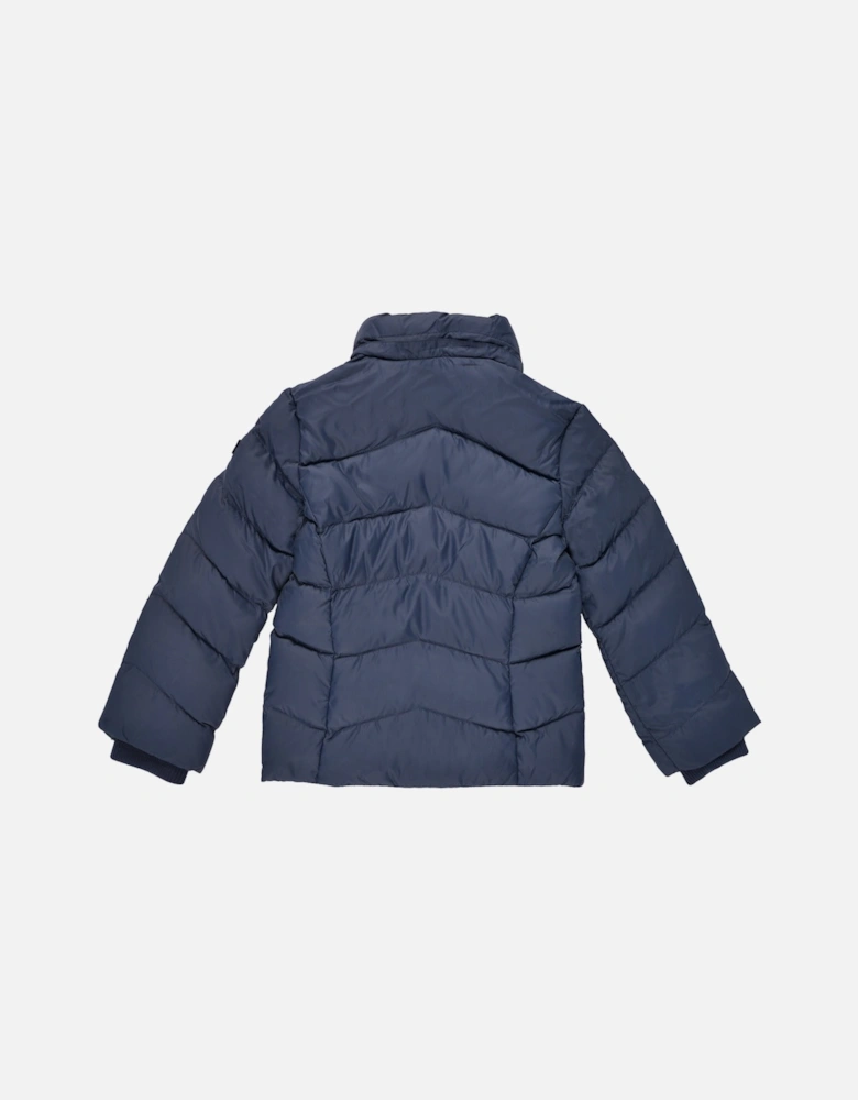 Girls Navy Blue Puffer Jacket (small on size)