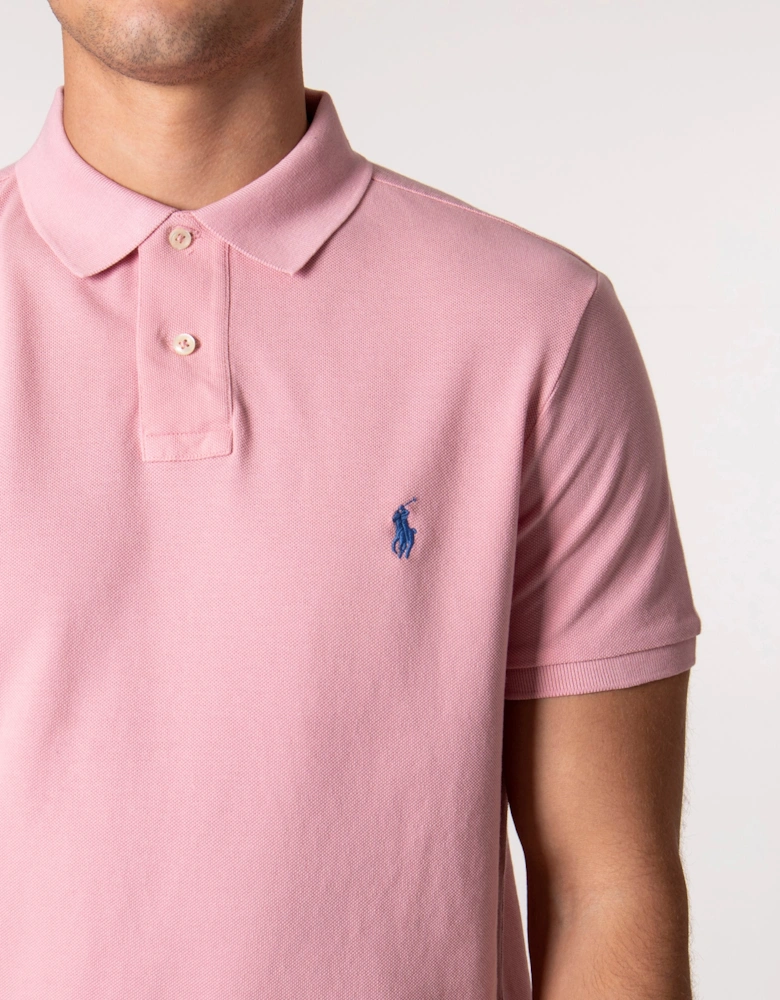 Custom Slim Fit Mesh Polo Shirt