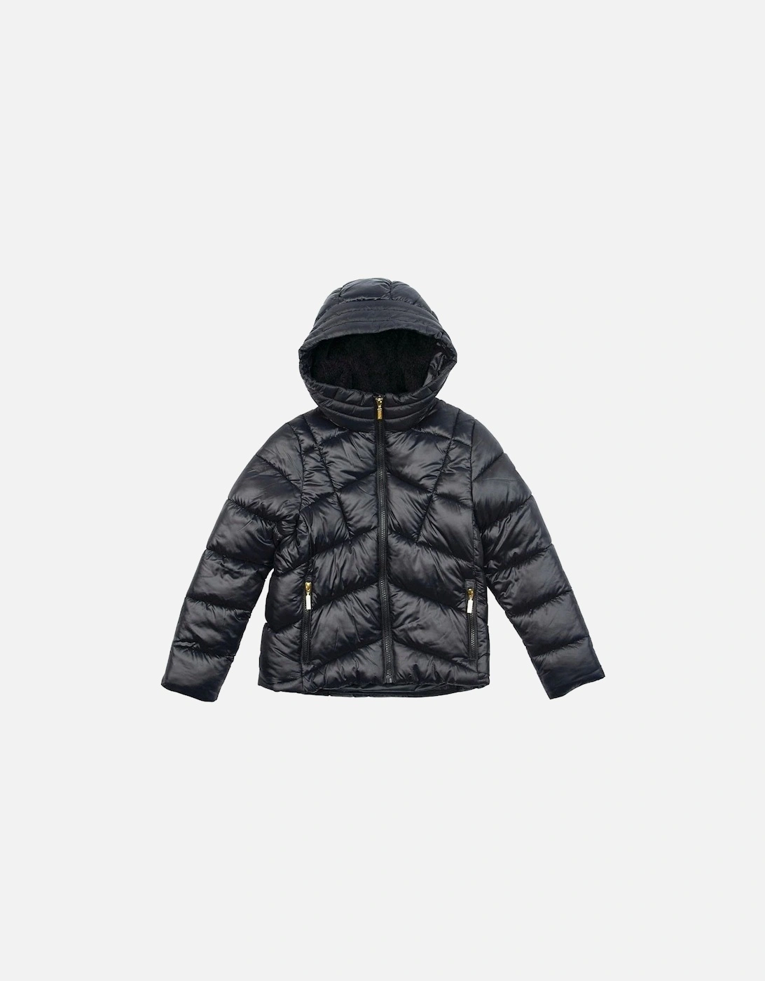 Internatinal girl's Black Valle Quilted Jacket, 5 of 4