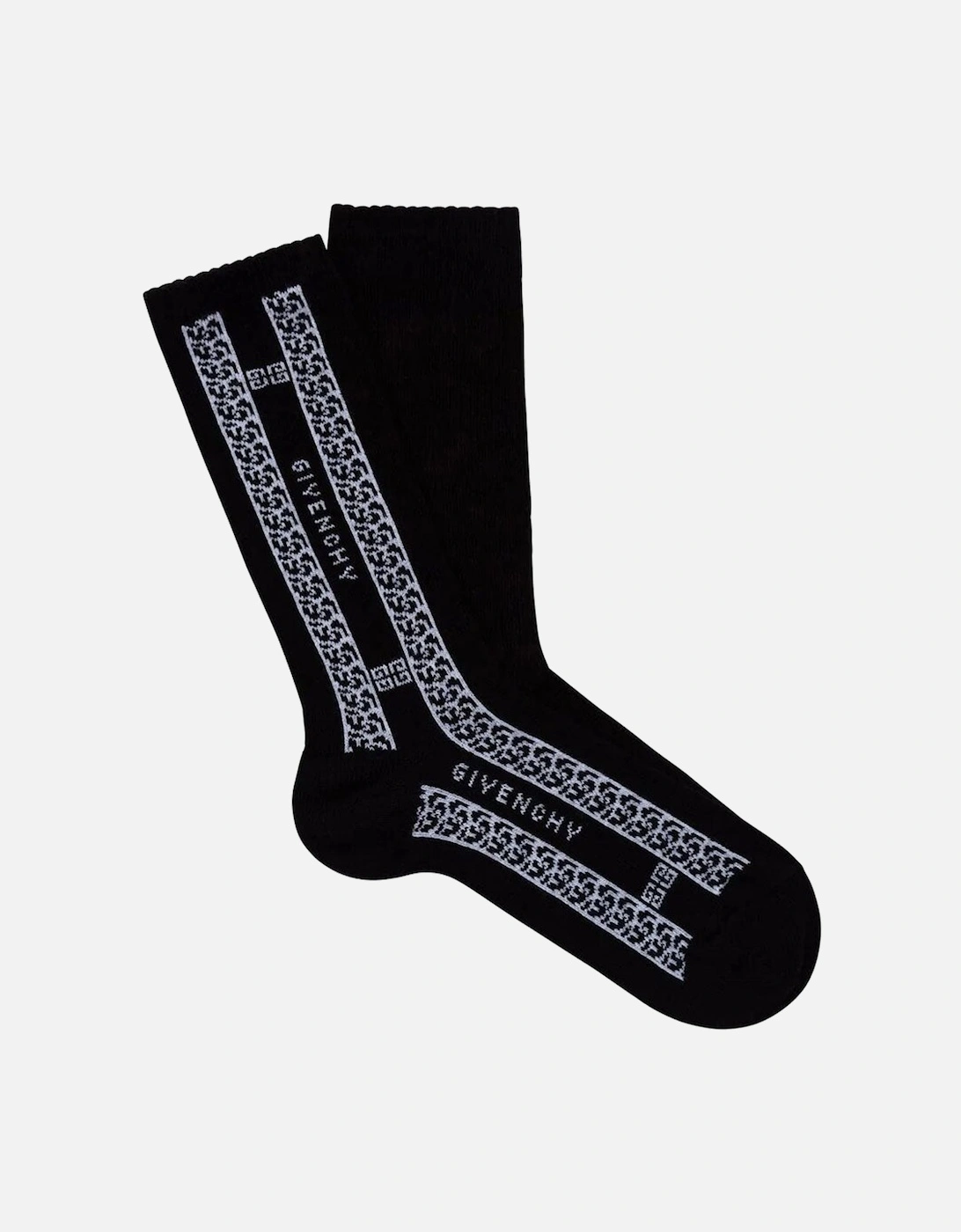 Boys Chain Logo Socks Black, 2 of 1