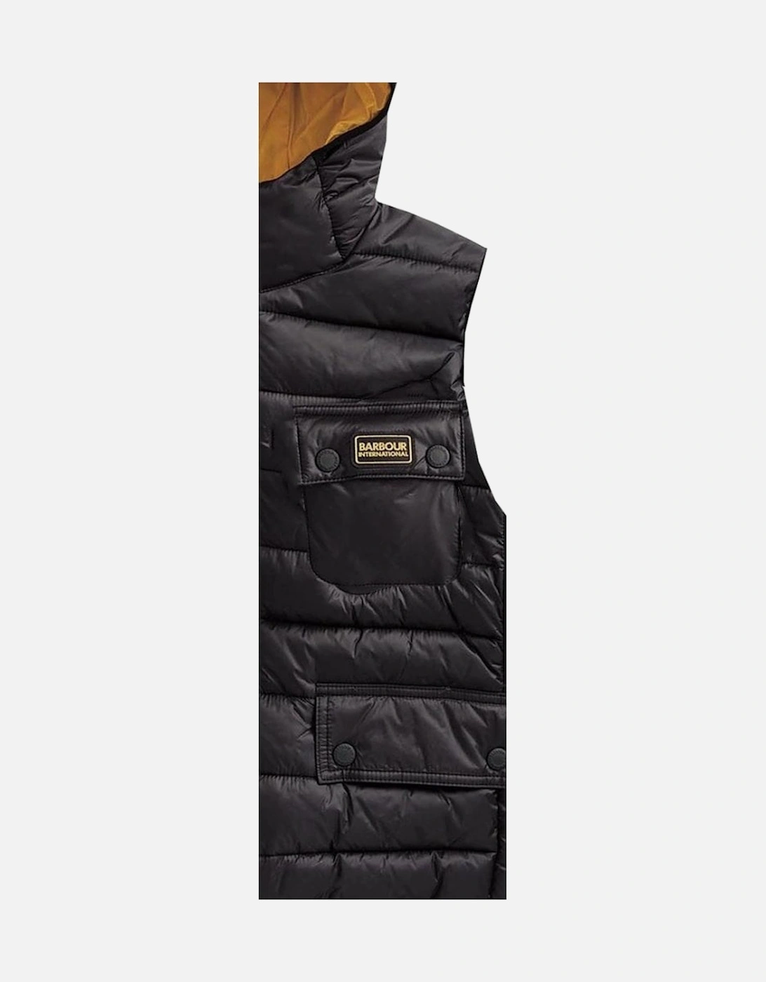 International Boy's Black Ouston Hooded Gilet.