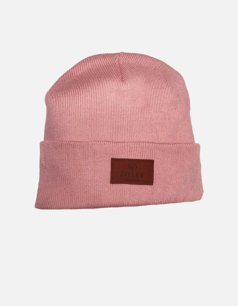 Pink Alex Knitted Beanie Hat