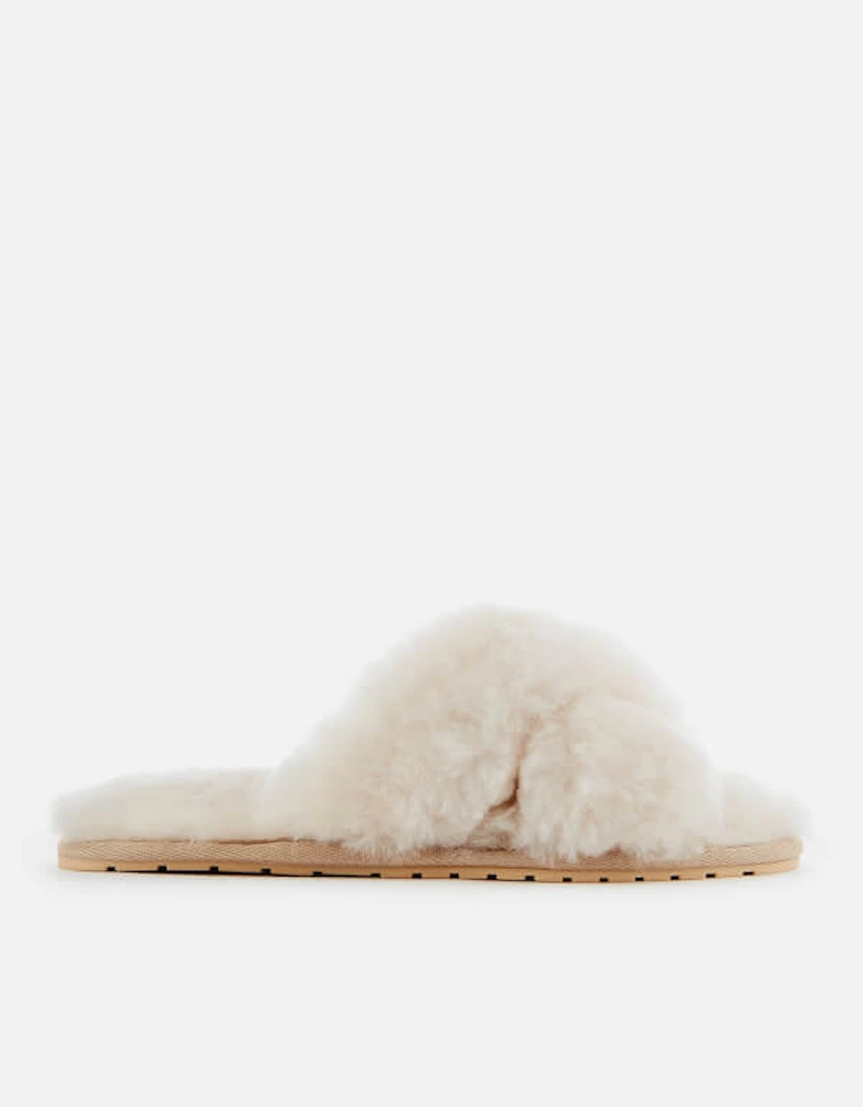 Australia Women's Mayberry Sheepskin Cross Front Slippers - Natural - Australia - Home - Women's Shoes - Women's Slippers - Australia Women's Mayberry Sheepskin Cross Front Slippers - Natural