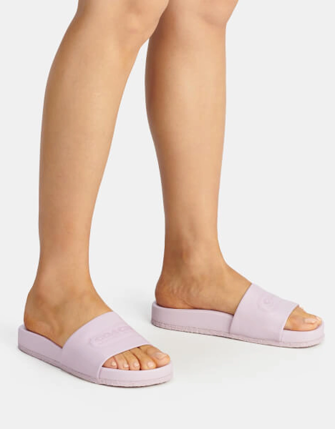 Women's Alexis Leather Slide Sandals - Violet, 2 of 1