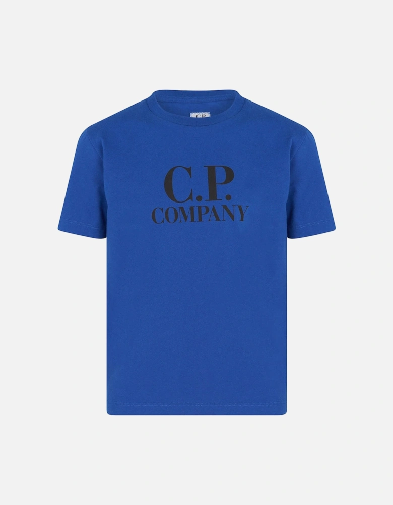 C.P Company Kids Logo Print T-shirt Blue