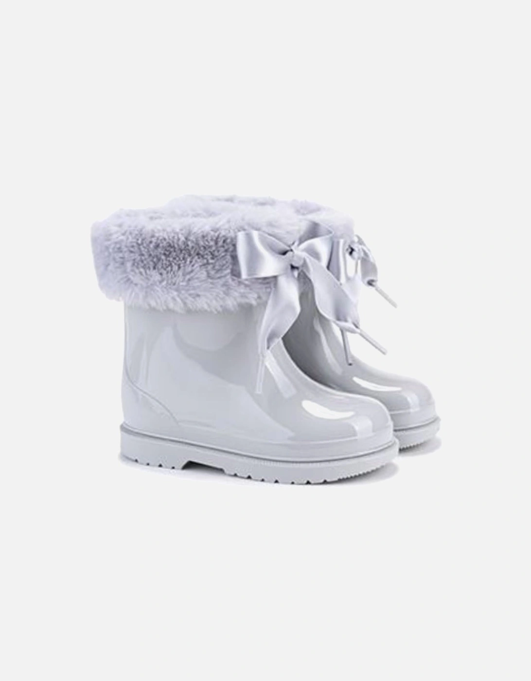 Grey Faux Fur Boots, 2 of 1
