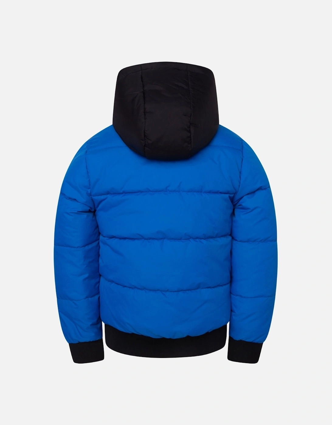 Blue Reversible Logo Puffer Coat