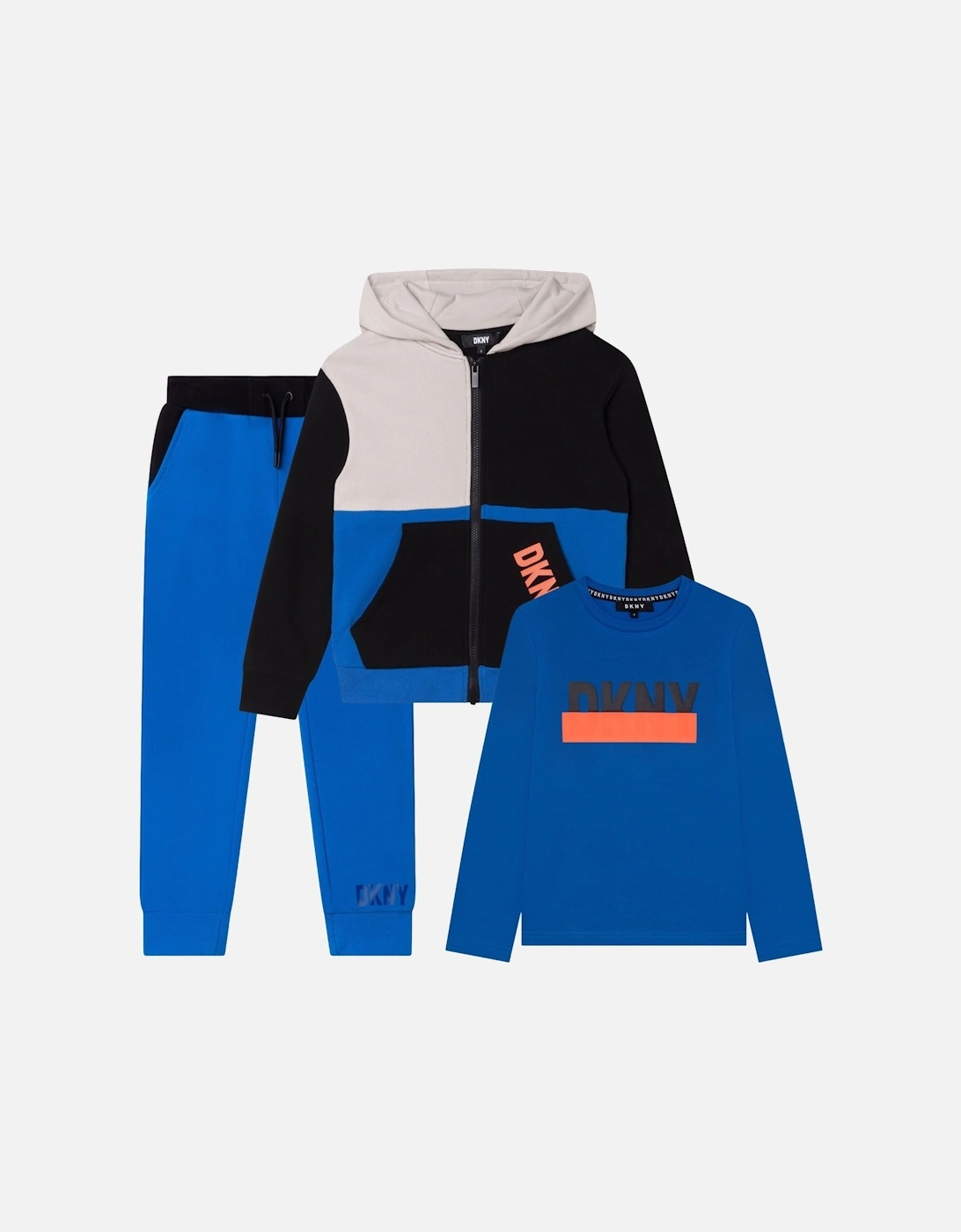 Blue 3 Piece Zip Up Tracksuit, 11 of 10