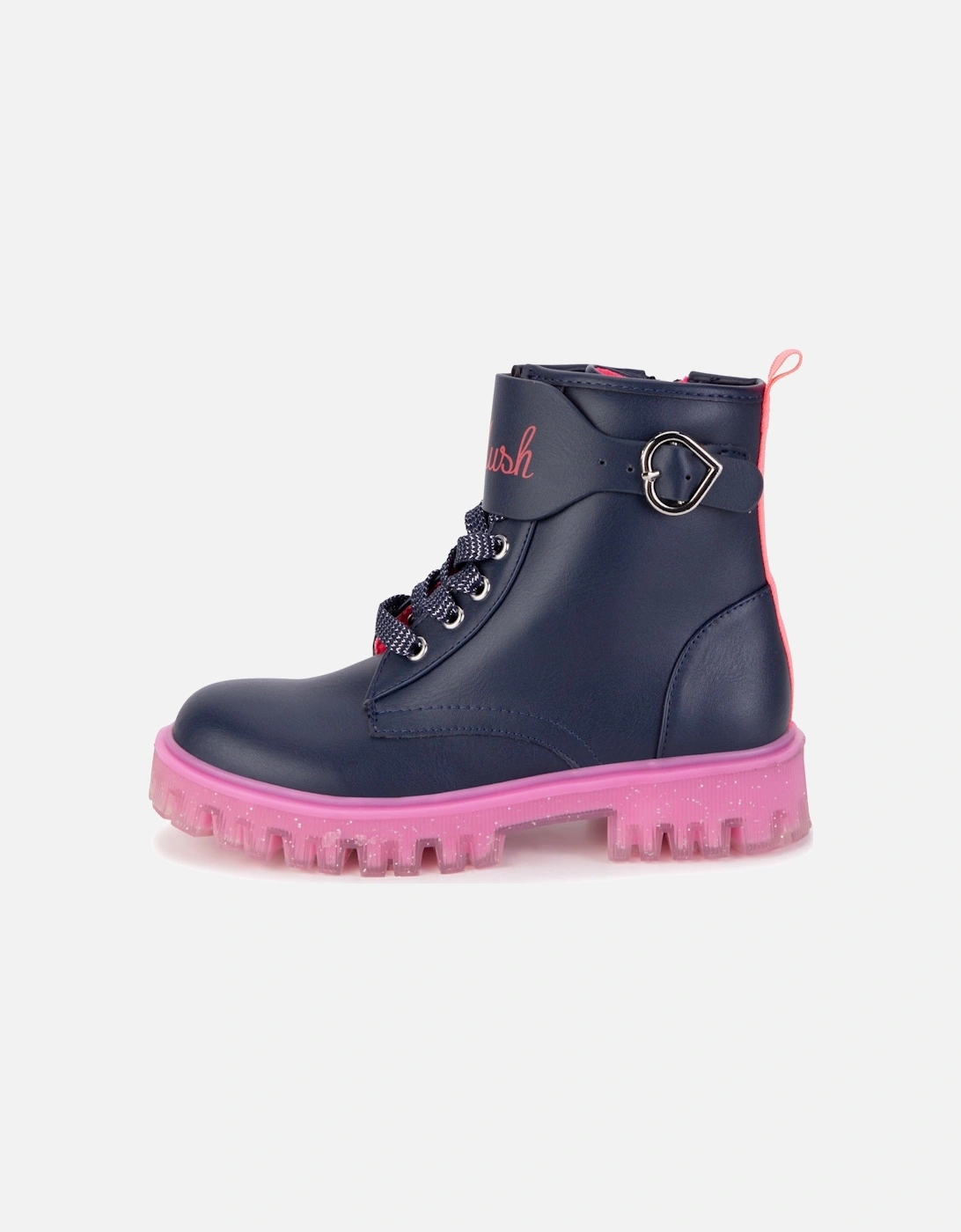 Navy and Pink Boots
